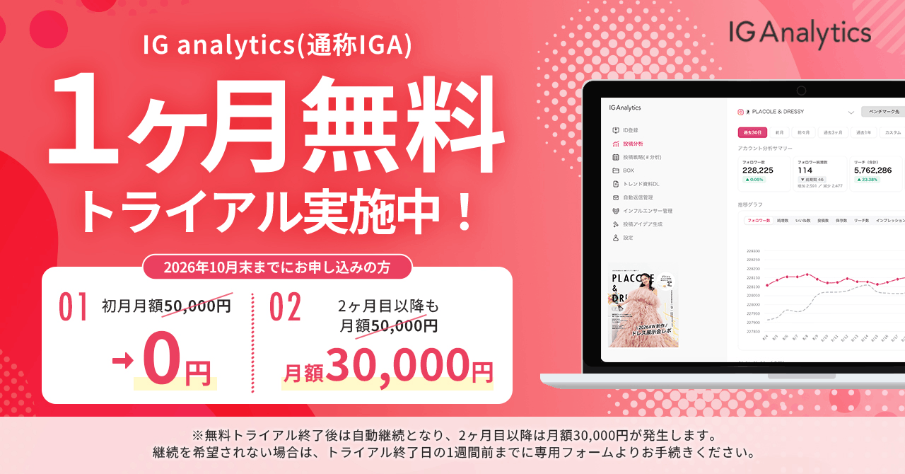 1ヶ月無料トライアル実施中