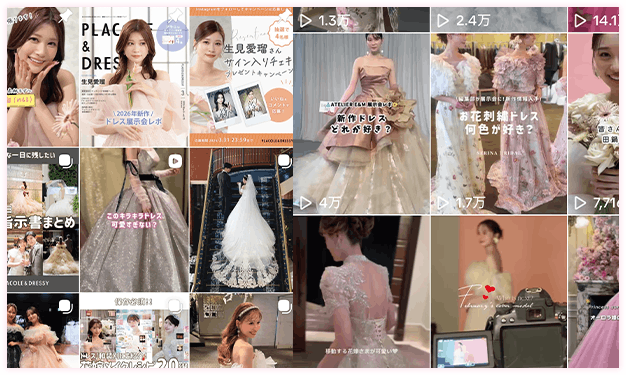 InstagramとTikTokの管理画面